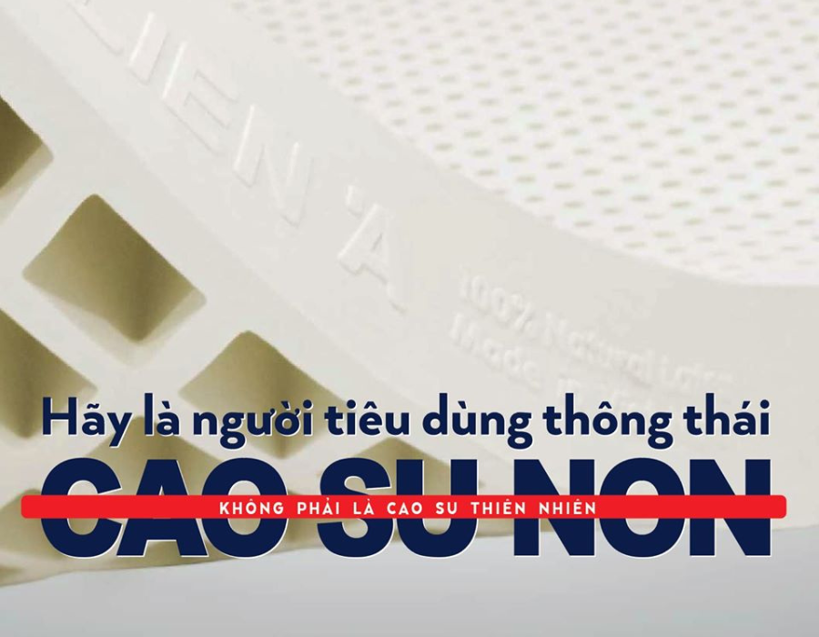 nệm cao su non không phải cao su thiên nhiên