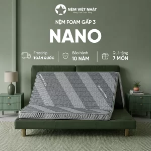 nệm foam gấp 3 nano việt nhật