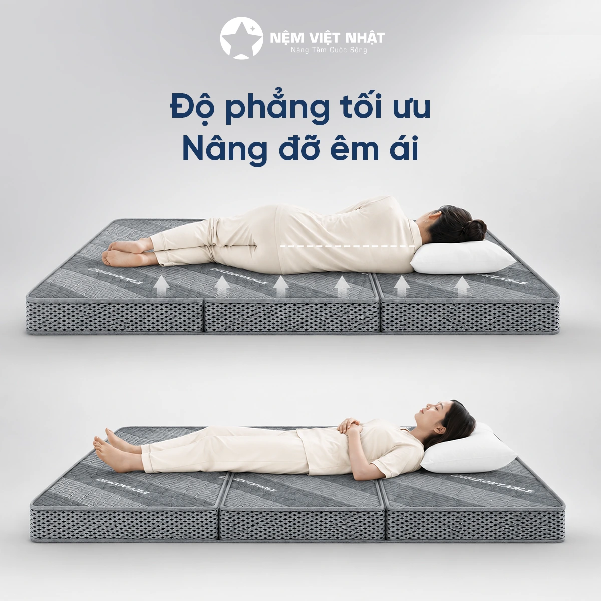 nệm foam gấp gọn việt nhật