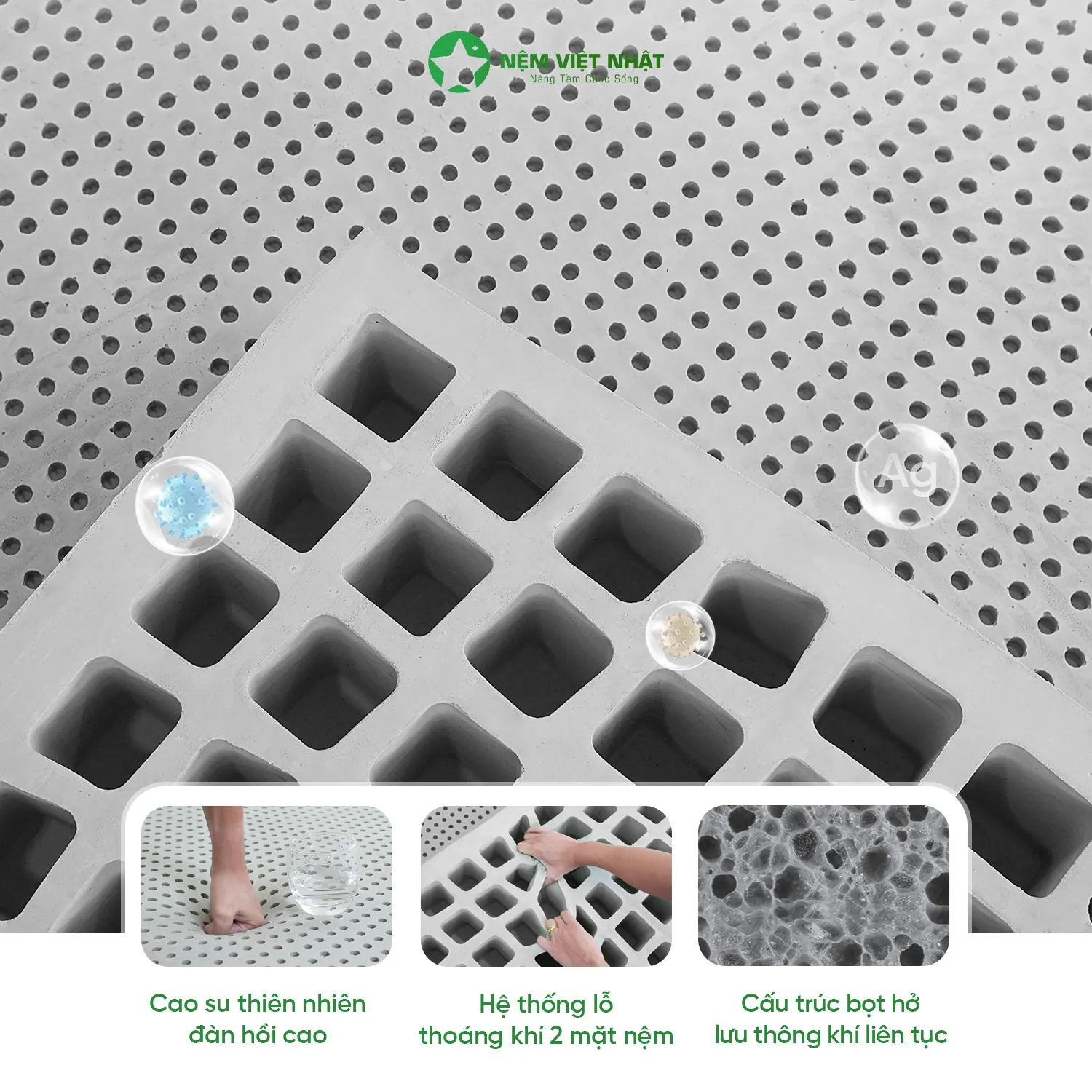 Nệm cao su coolax mô tả 3