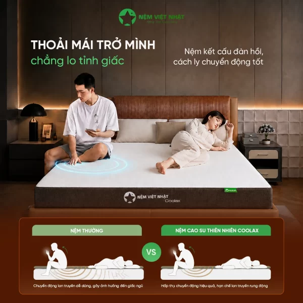 Nệm cao su coolax thoải mái